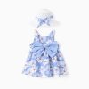 Girl Little Daisy Bowknot Dress Set